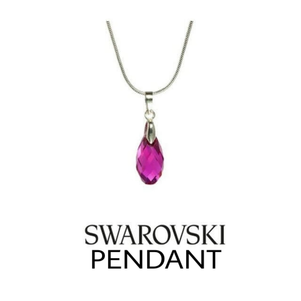 NWT Silver Necklace w/ Swarovski Pendant